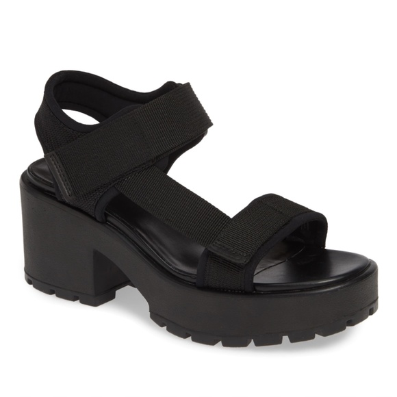 Vagabond Black Chunky Heel Sandals - Picture 2 of 6